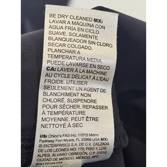 Chico's 2.5 / 14 Black Slim Leg Ponte Ankle Pants Dress‎ Slacks Trousers EUC - Picture 6 of 6